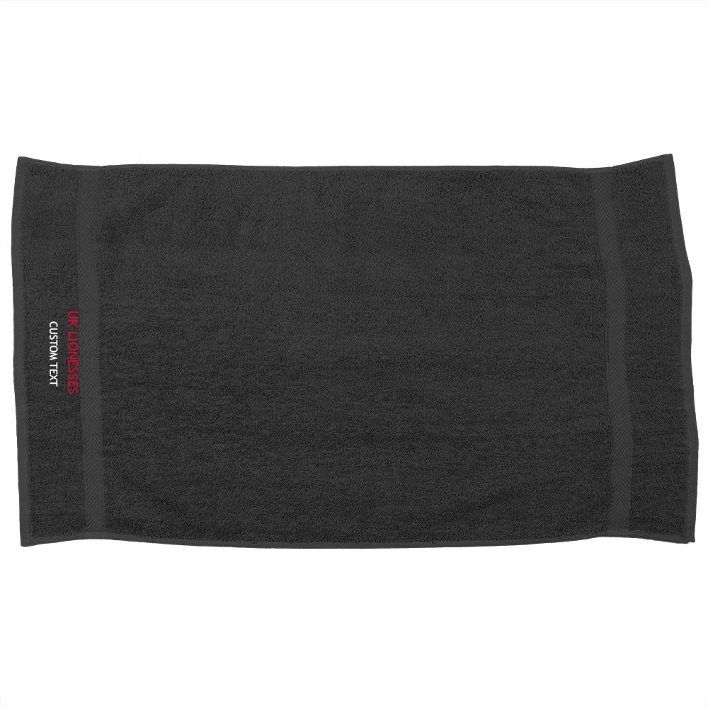 Lionesses Customisable Gym Towel - Black